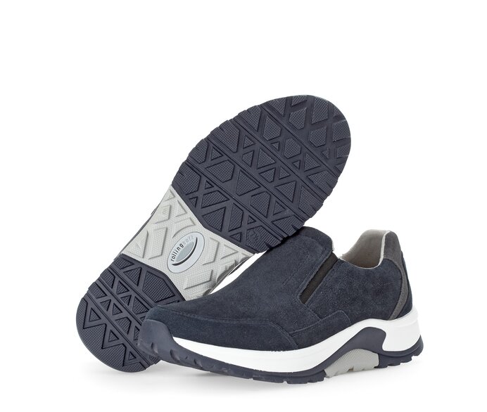 Gabor Rollingsoft Sneaker Low Blau - Rauleder
