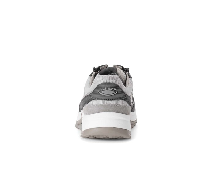 Gabor Rollingsoft Sneaker Low Grau - Materialmix Leder/Textil