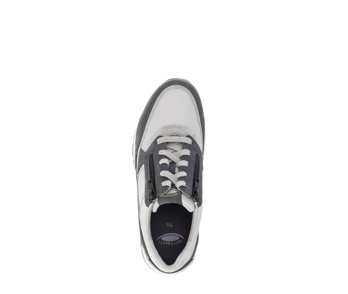 Gabor Rollingsoft Sneaker Low Grau - Materialmix Leder/Textil