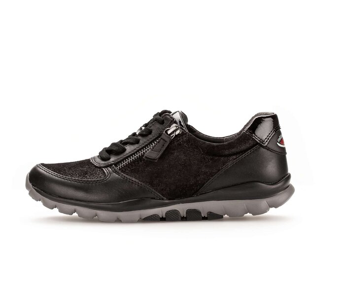 Gabor Sneaker Low Schwarz - Materialmix Leder