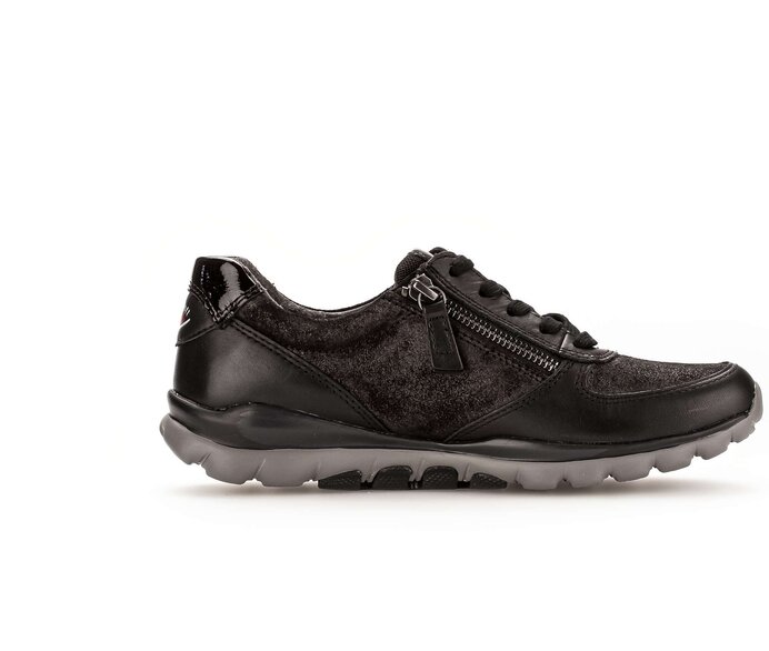 Gabor Sneaker Low Schwarz - Materialmix Leder