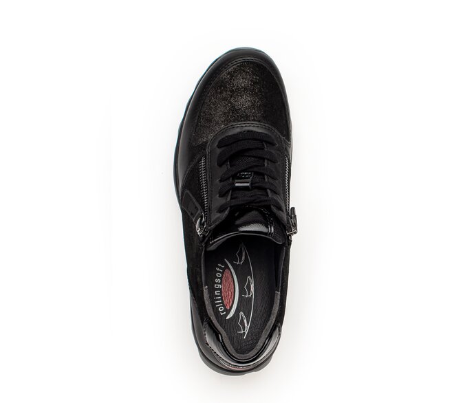 Gabor Sneaker Low Schwarz - Materialmix Leder