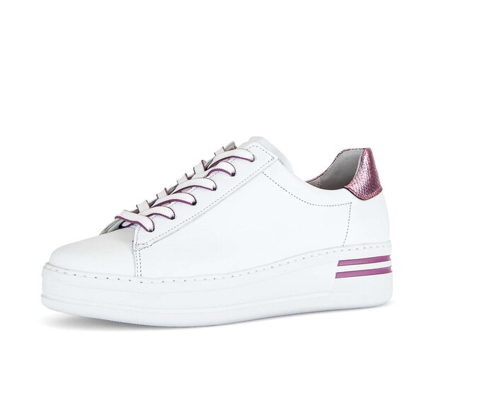 Gabor Sneaker Low Weiß - Materialmix Leder