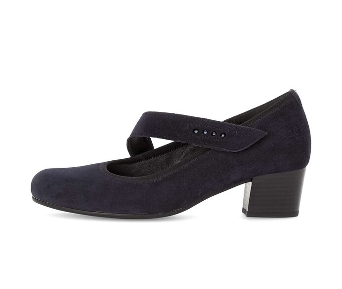 Gabor Spangenpumps Blau - Rauleder