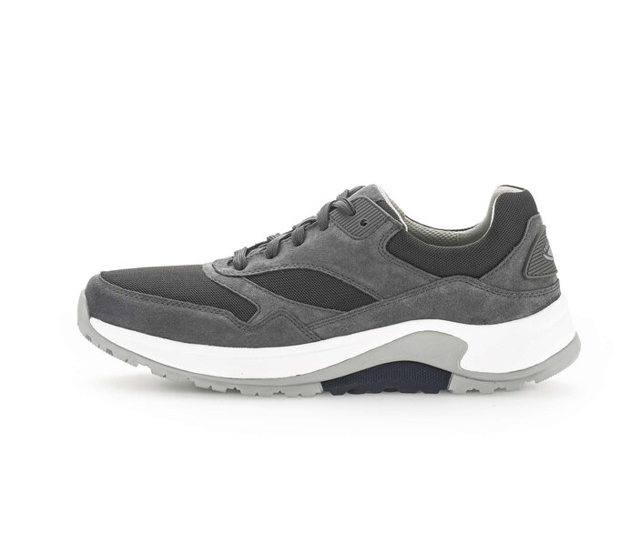 Gabor Rollingsoft Sneaker Low Grau - Materialmix Leder/Textil
