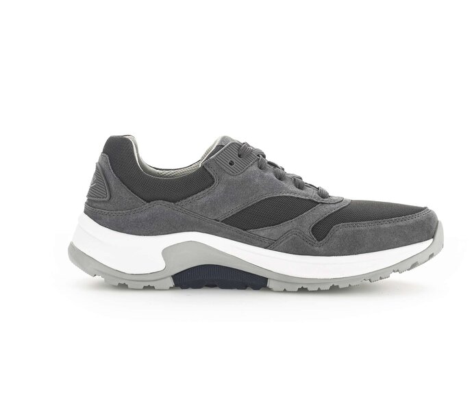 Gabor Rollingsoft Sneaker Low Grau - Materialmix Leder/Textil