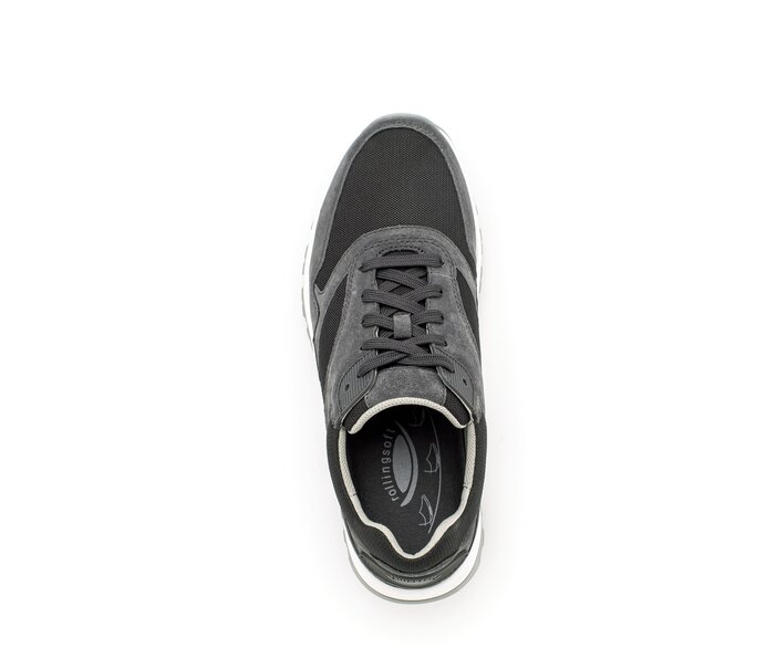Gabor Rollingsoft Sneaker Low Grau - Materialmix Leder/Textil