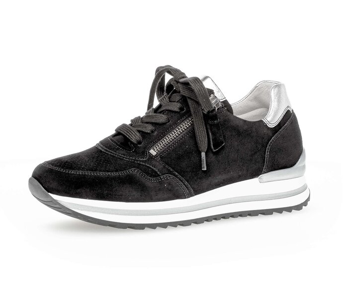Gabor Sneaker Low Schwarz - Rauleder