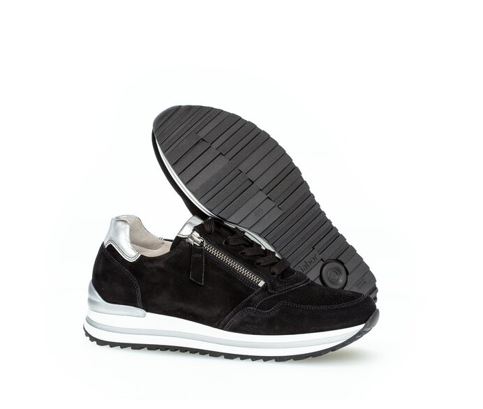 Gabor Sneaker Low Schwarz - Rauleder