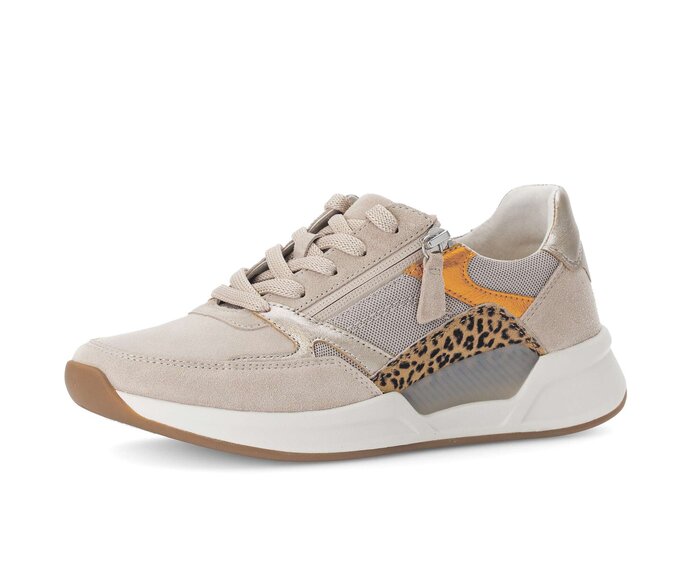 Gabor Sneaker Low Beige - Materialmix Leder/Lederimitat