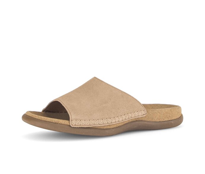 Gabor Pantolette Beige - Rauleder