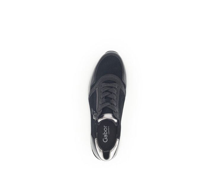 Gabor Sneaker Low Schwarz - Materialmix Leder