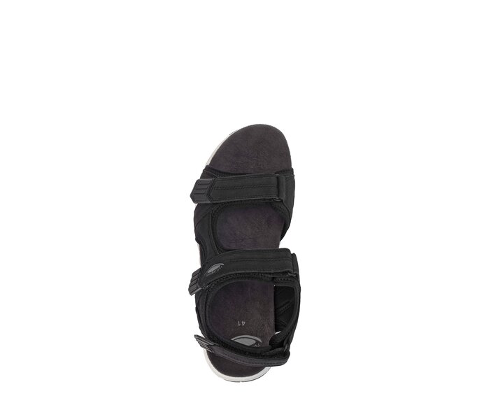 Gabor Rollingsoft Trekkingsandale Schwarz - Materialmix Leder/Textil