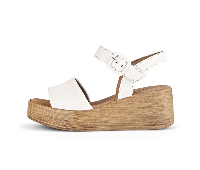 Gabor Riemchensandale Creme - Glattleder