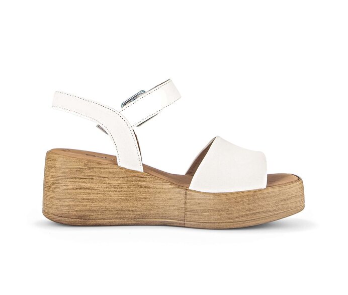 Gabor Riemchensandale Creme - Glattleder