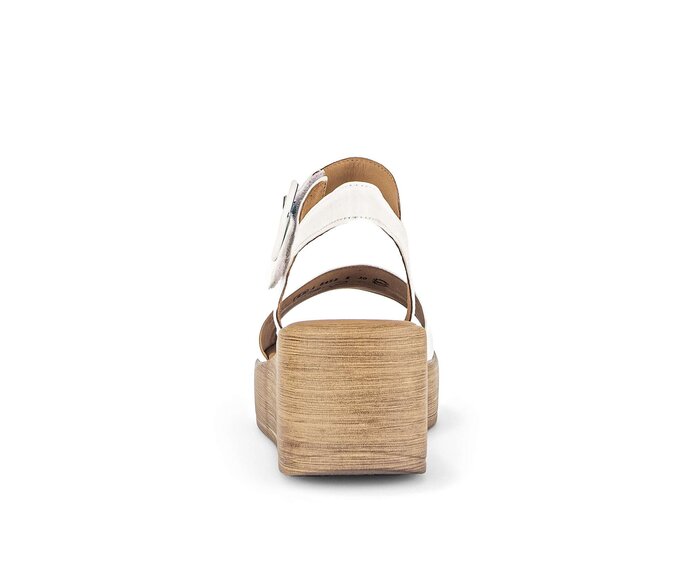 Gabor Riemchensandale Creme - Glattleder