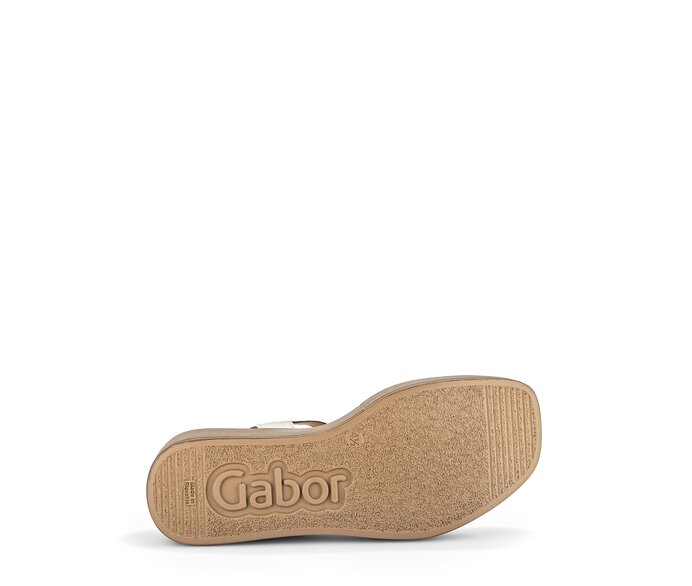 Gabor Riemchensandale Creme - Glattleder