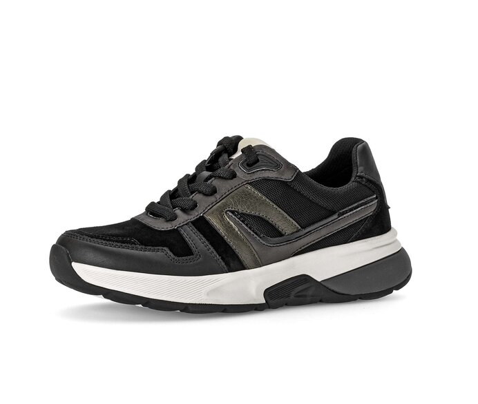 Gabor Sneaker Low Schwarz - Materialmix Leder/Lederimitat