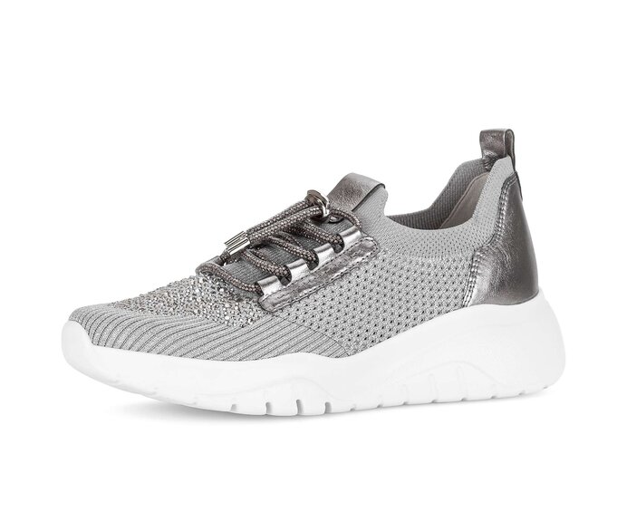 Gabor Sneaker Low Grau - Materialmix Leder/Lederimitat