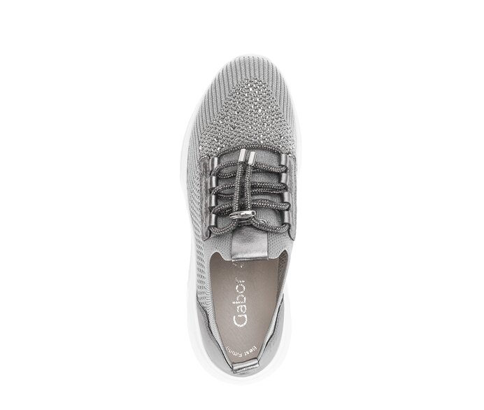 Gabor Sneaker Low Grau - Materialmix Leder/Lederimitat