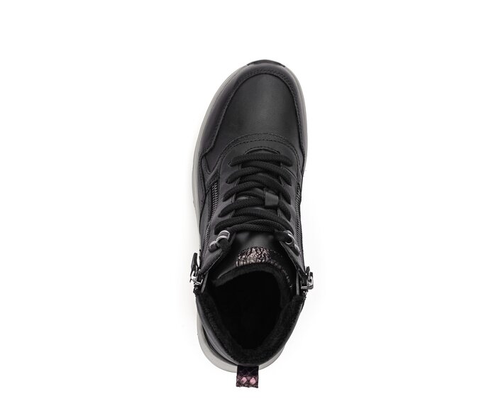 Gabor Sportliche Stiefelette Schwarz - Materialmix Leder