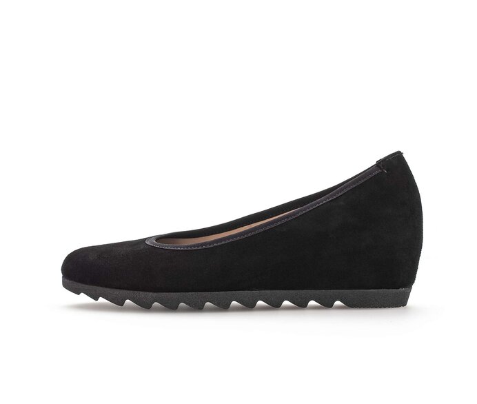 Gabor Keilpumps Schwarz - Rauleder