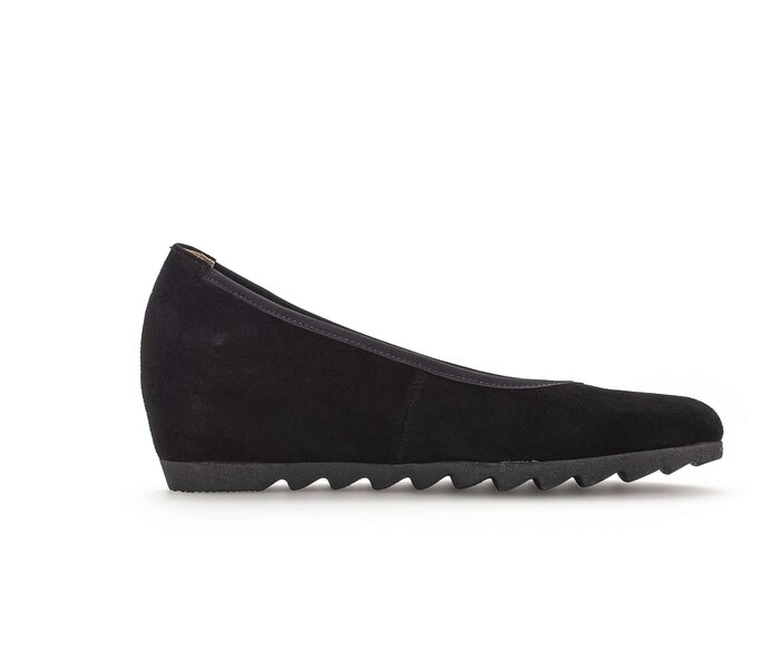 Gabor Keilpumps Schwarz - Rauleder