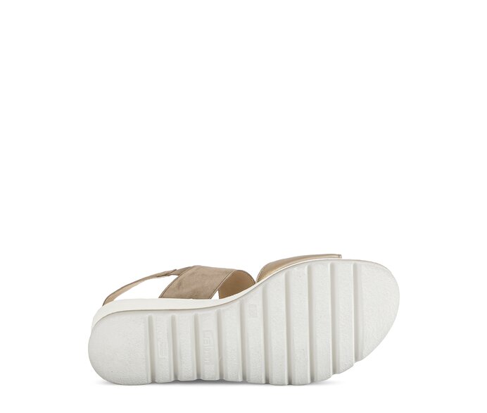 Gabor Plateau Sandale Beige - Materialmix Leder