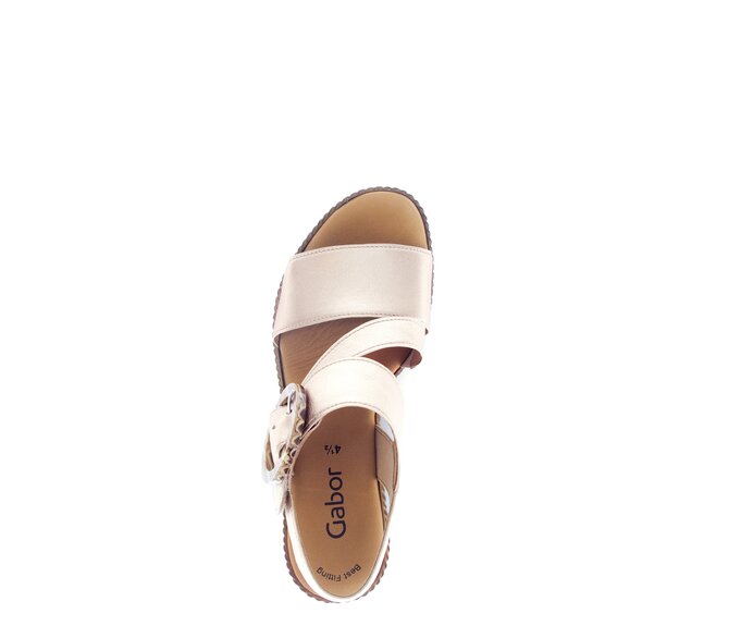 Gabor Keilsandalette Gold - Effektleder