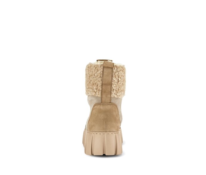 Gabor Plateau Stiefelette Beige - Materialmix Leder/Lederimitat