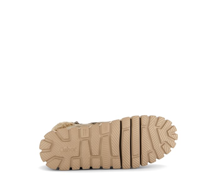 Gabor Plateau Stiefelette Beige - Materialmix Leder/Lederimitat