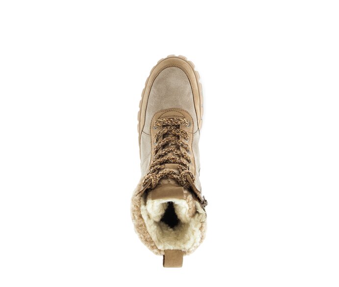 Gabor Plateau Stiefelette Beige - Materialmix Leder/Lederimitat