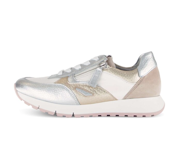 Gabor Sneaker Low Creme - Materialmix Leder