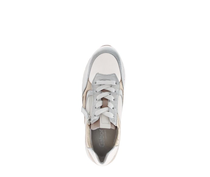 Gabor Sneaker Low Creme - Materialmix Leder