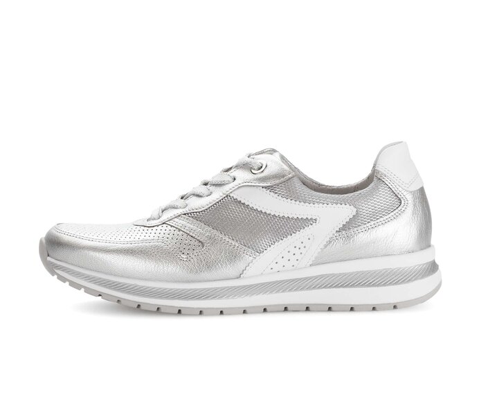 Gabor Sneaker Low Silber - Materialmix Leder/Lederimitat