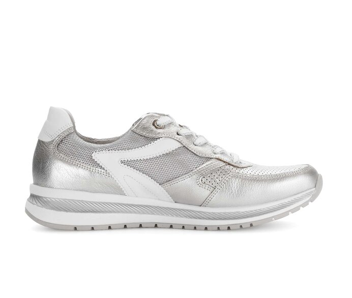 Gabor Sneaker Low Silber - Materialmix Leder/Lederimitat