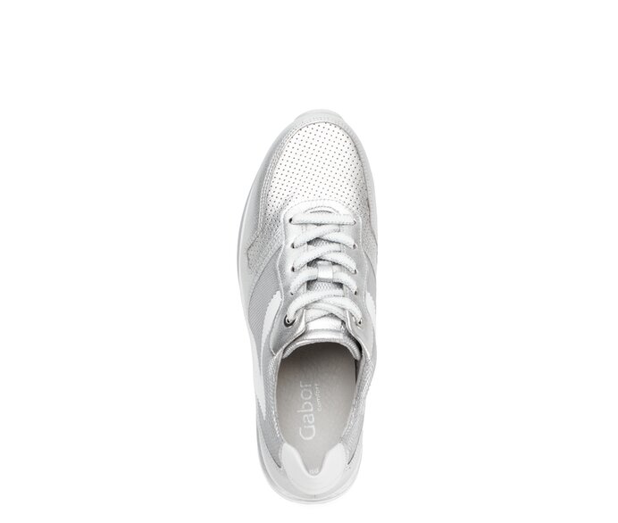 Gabor Sneaker Low Silber - Materialmix Leder/Lederimitat