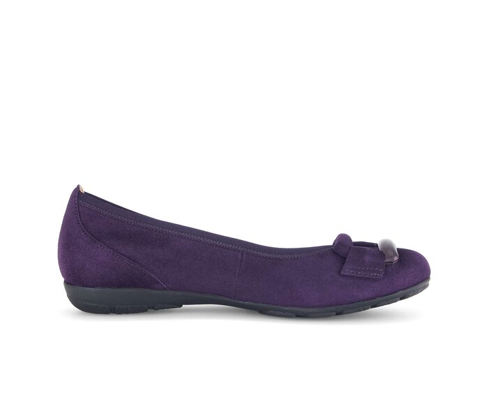 Gabor Sportliche Ballerina Lila - Materialmix Leder