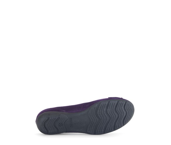Gabor Sportliche Ballerina Lila - Materialmix Leder
