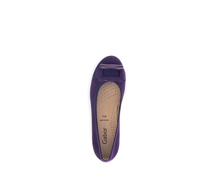 Gabor Sportliche Ballerina Lila - Materialmix Leder