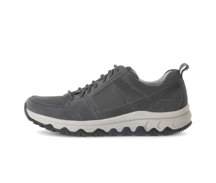 Gabor Rollingsoft Sneaker Low Grau - Materialmix Leder/Textil