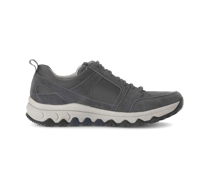 Gabor Rollingsoft Sneaker Low Grau - Materialmix Leder/Textil