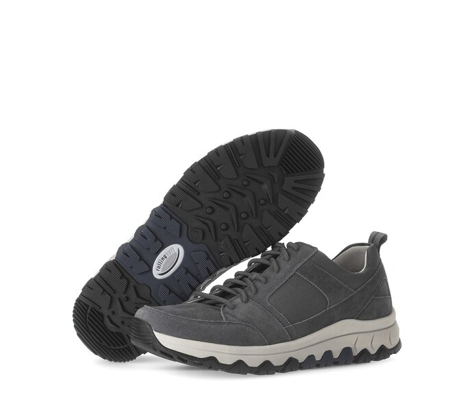 Gabor Rollingsoft Sneaker Low Grau - Materialmix Leder/Textil