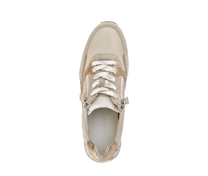 Gabor Sneaker Low Beige - Materialmix Leder