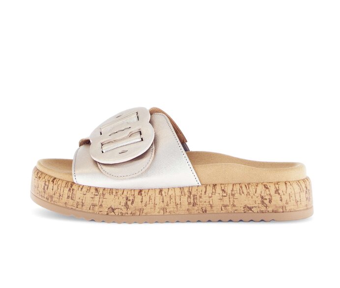 Gabor Pantolette Gold - Effektleder