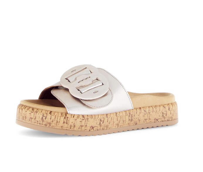 Gabor Pantolette Gold - Effektleder