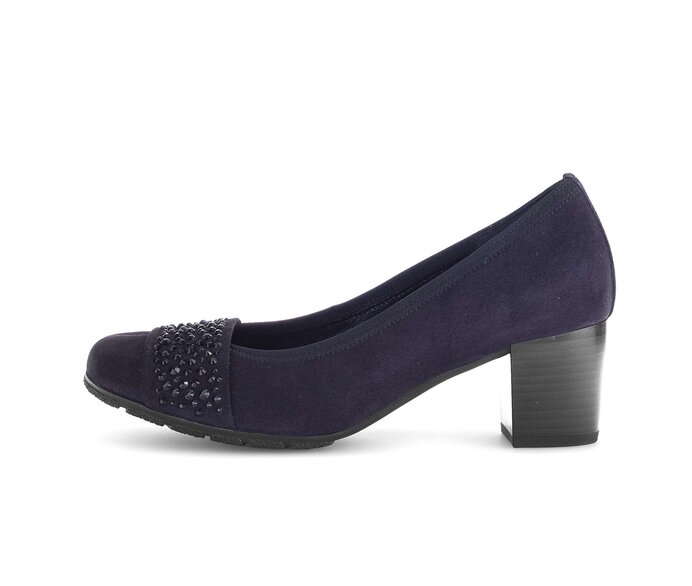 Gabor Plateau Pumps Blau - Rauleder