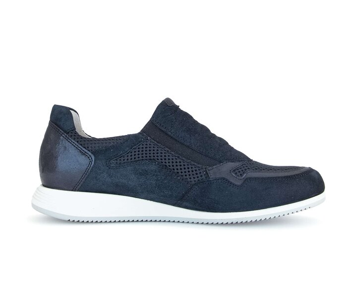 Gabor Sneaker Low Blau - Materialmix Leder/Lederimitat