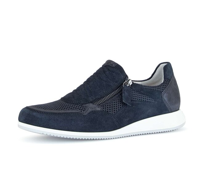 Gabor Sneaker Low Blau - Materialmix Leder/Lederimitat