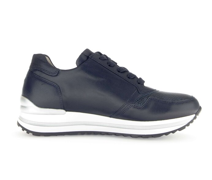 Gabor Sneaker Low Blau - Materialmix Leder/Lederimitat